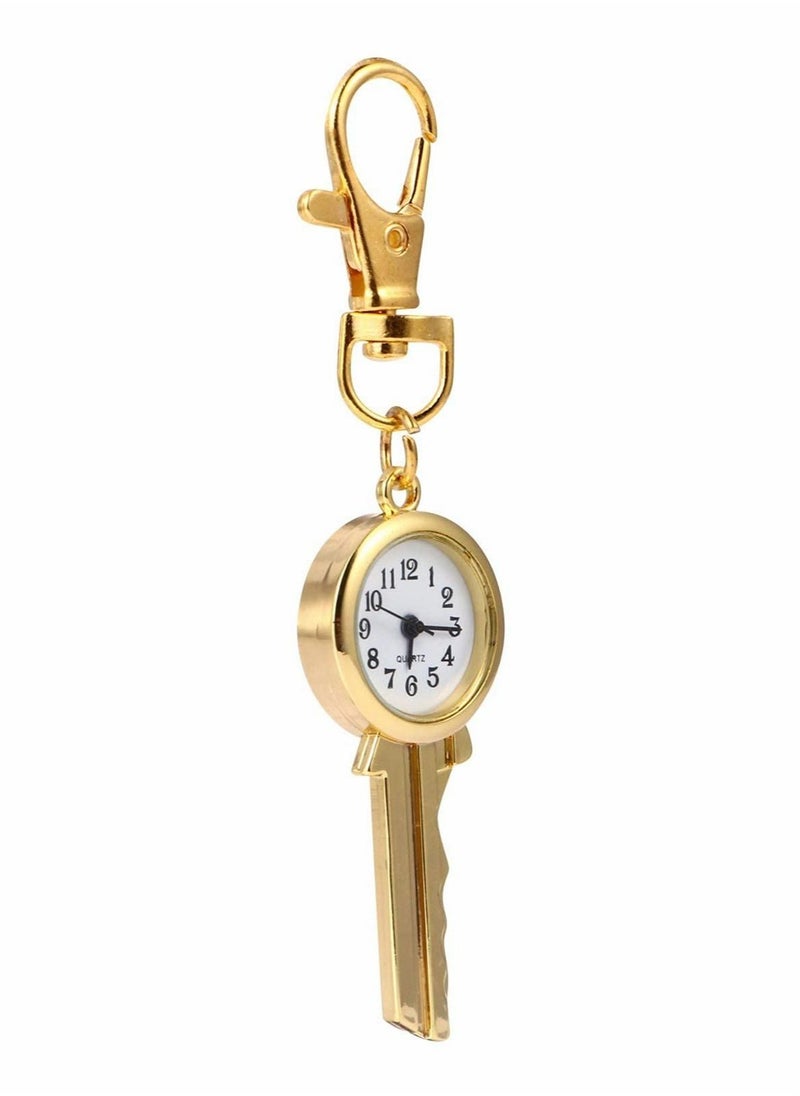 Generic - Pocket Watches - Vintage Quartz Pocket Watch Keychain Round Clocks Portable Hanging Pendant - Image 1