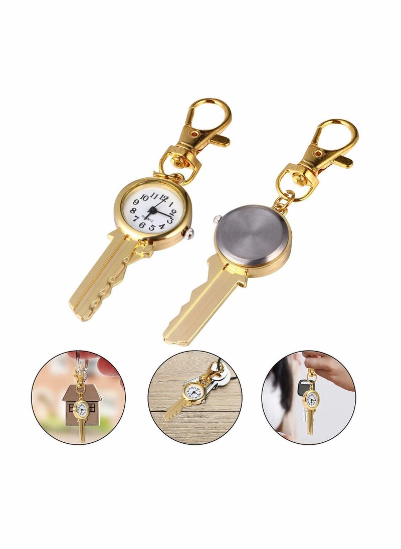 Generic - Pocket Watches - Vintage Quartz Pocket Watch Keychain Round Clocks Portable Hanging Pendant - Image 1