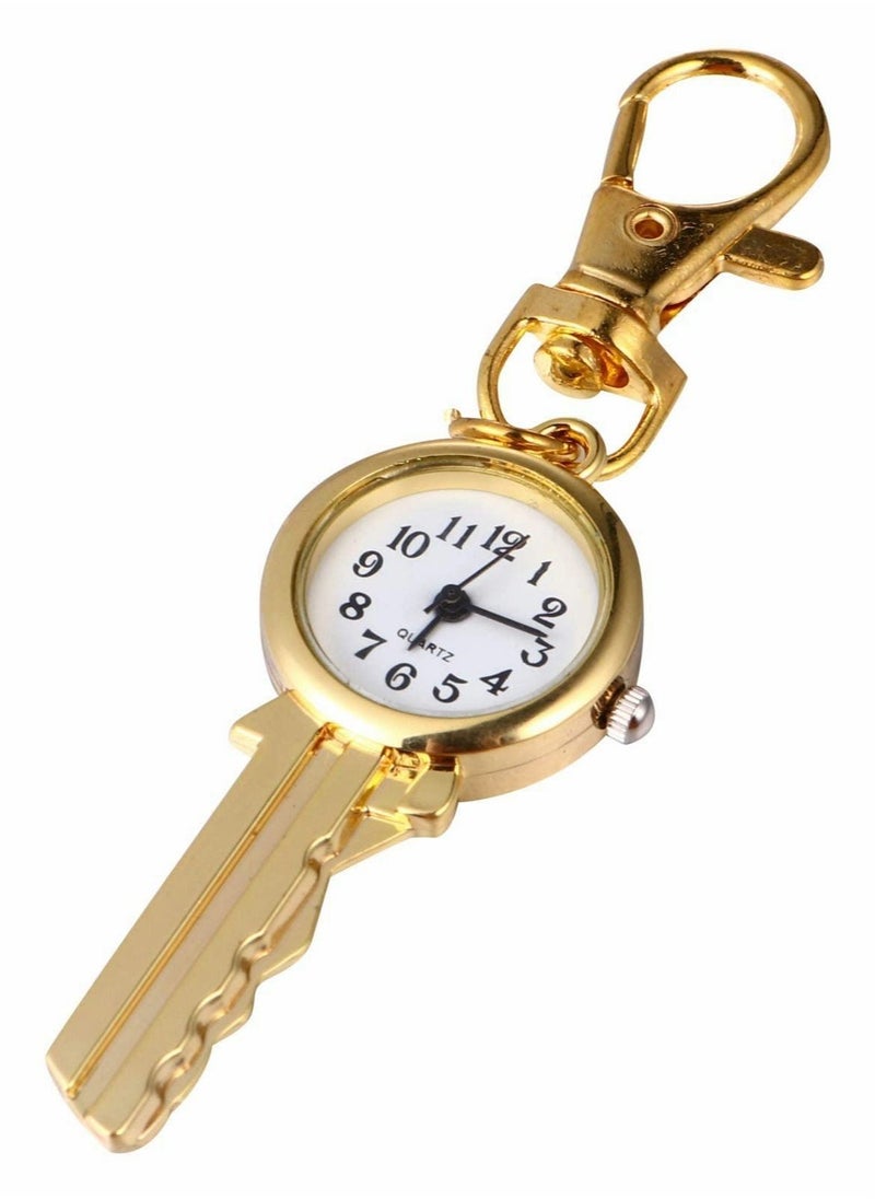 Generic - Pocket Watches - Vintage Quartz Pocket Watch Keychain Round Clocks Portable Hanging Pendant - Image 1