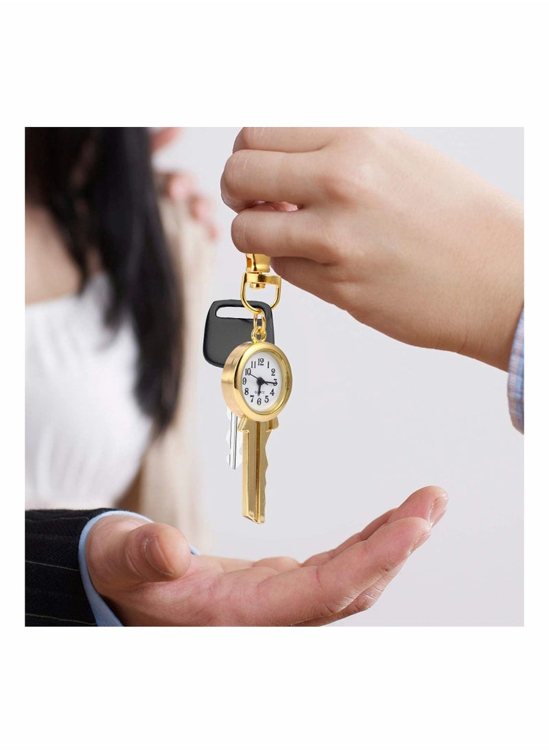Generic - Pocket Watches - Vintage Quartz Pocket Watch Keychain Round Clocks Portable Hanging Pendant - Image 1