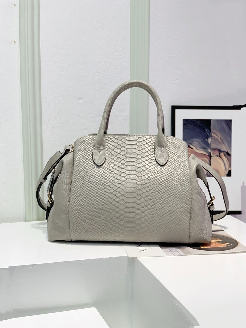 Genuine Leather Women'S Bag, High-End Light Luxury Crocodile Pattern Large-Capacity Bag, Crossbody Bag, Tote Bag, Boston Bag, Handbag - Image 1