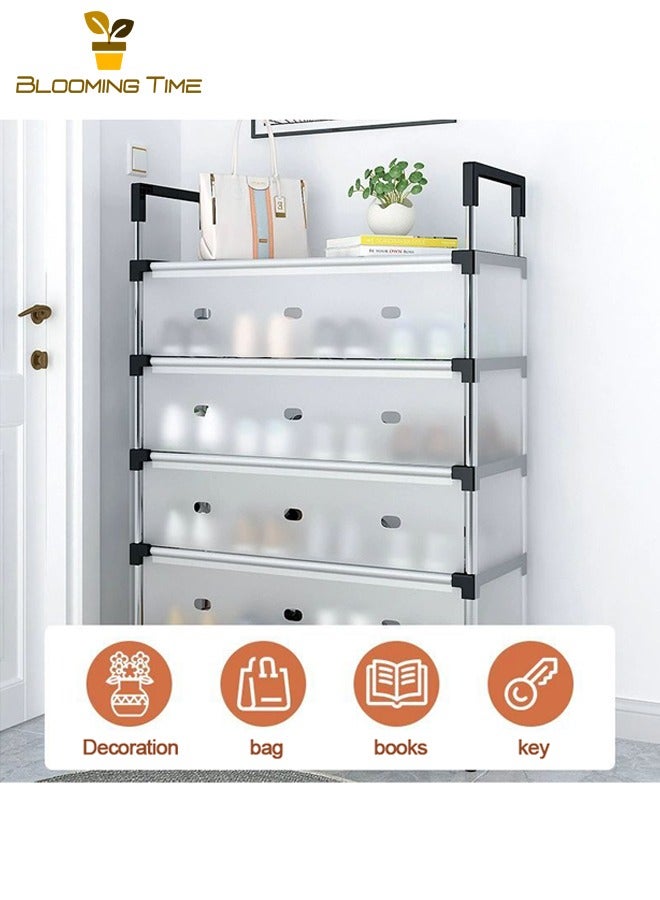 BLOOMING TIME Simple Shoe Rack, Multi-Layer Dust-Proof Shoe Cabinet, Household Strong and Durable Large-Capacity Shelf, Rental House Dormitory Storage - Image 2
