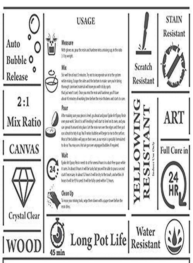 EPOTAG Crystal Clear Epoxy Resin & Hardener Resin Pigment (Translucent Kit)(20g Each) - Image 5