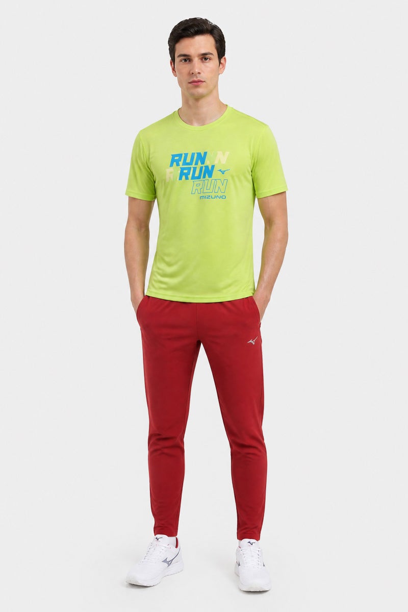 Mizuno Men Sportswear Fit Short Sleeve Running T-Shirt, Lime - Image 2