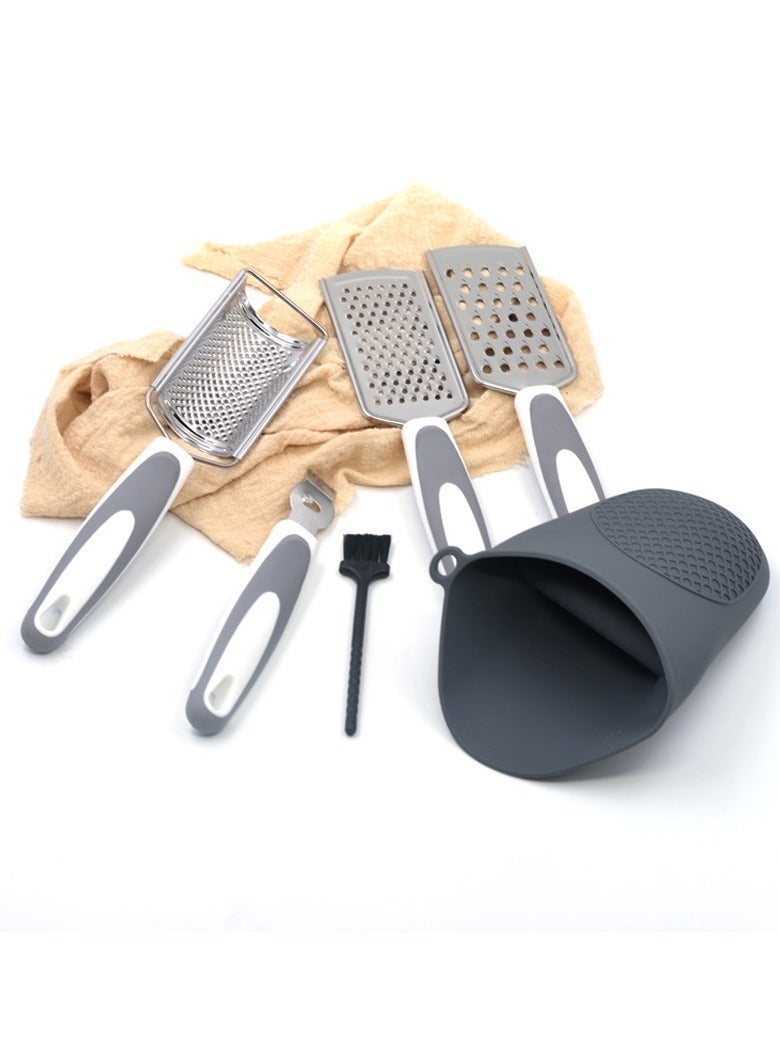 general 6-Piece Stainless Steel Vegetable Slicer Set Cheese Grater Potato Slicer Lemon Zester Kitchen Prep Tools - Image 2