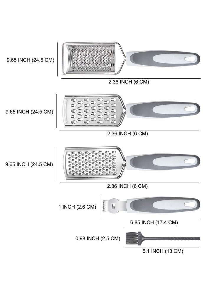 general 6-Piece Stainless Steel Vegetable Slicer Set Cheese Grater Potato Slicer Lemon Zester Kitchen Prep Tools - Image 3