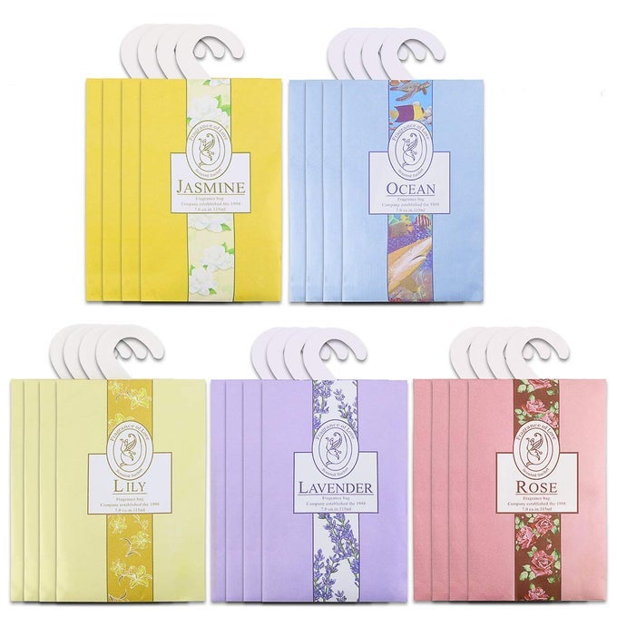 20 Packs Air Freshner Deodorizer Scented Sachets Bags for Drawer and Closet with Hanger