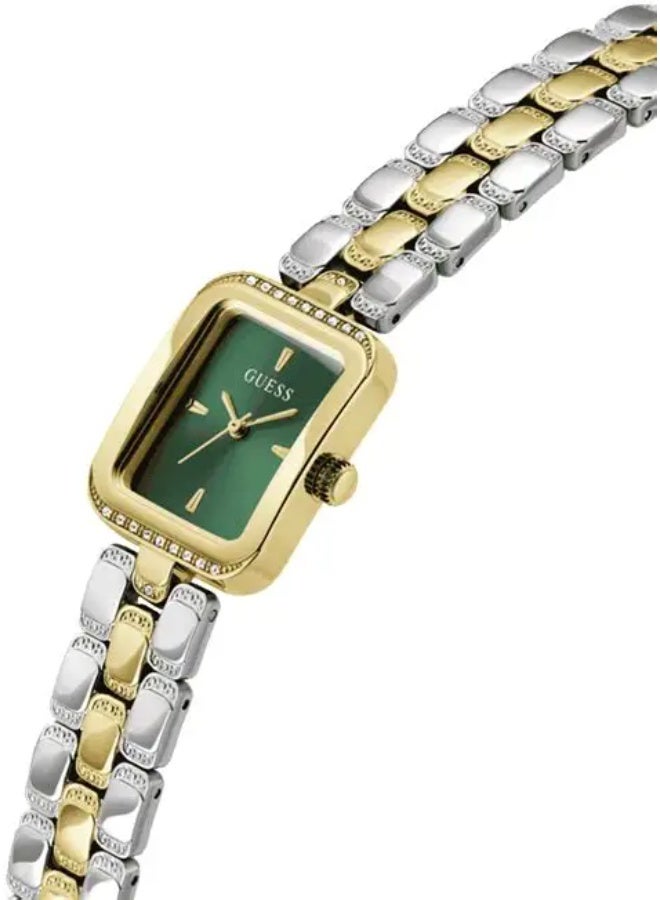 GUESS Rectangle 22mm Green Dial Analog Women Watch - GW0865L6 - Image 2
