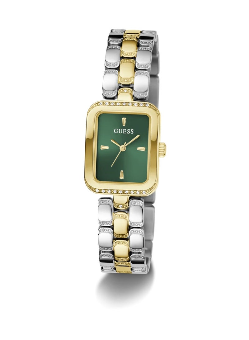 GUESS Rectangle 22mm Green Dial Analog Women Watch - GW0865L6 - Image 3