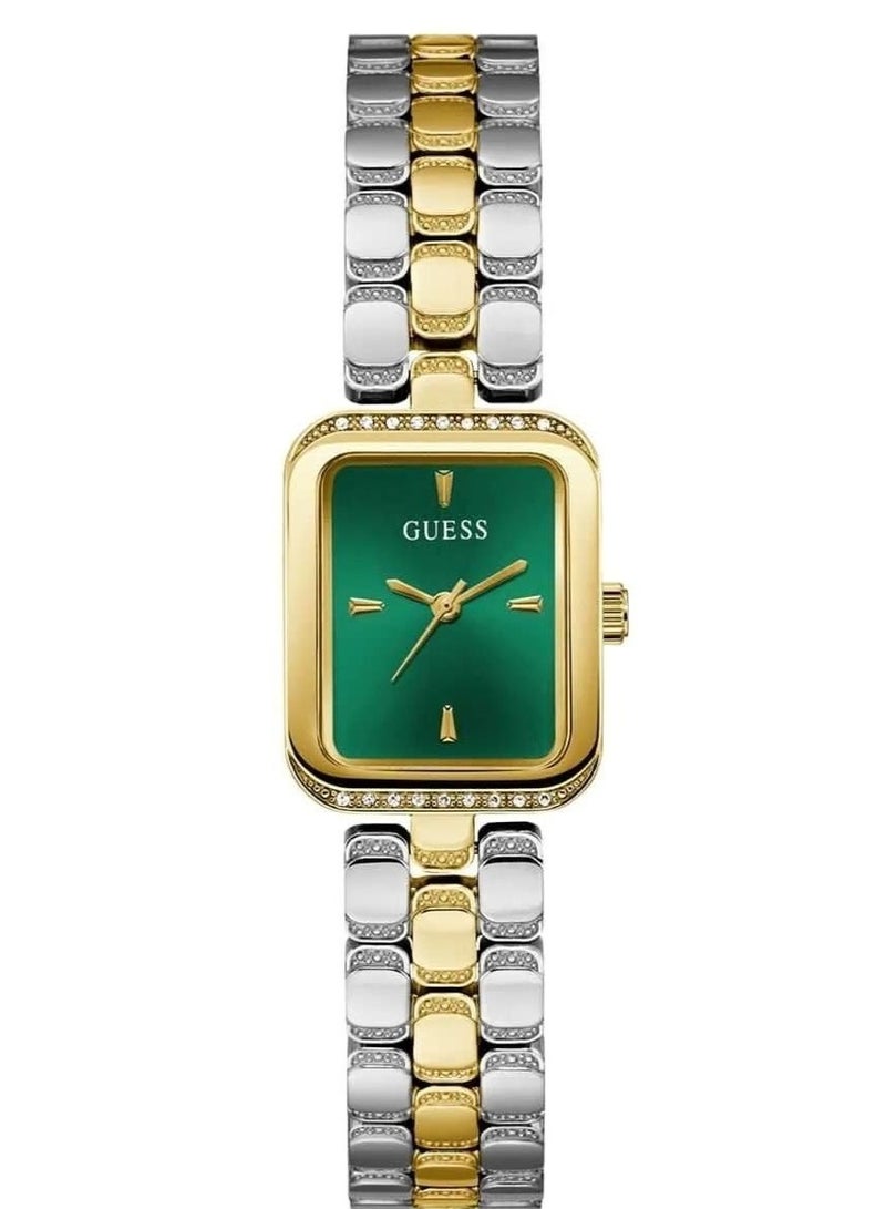 GUESS Rectangle 22mm Green Dial Analog Women Watch - GW0865L6 - Image 1