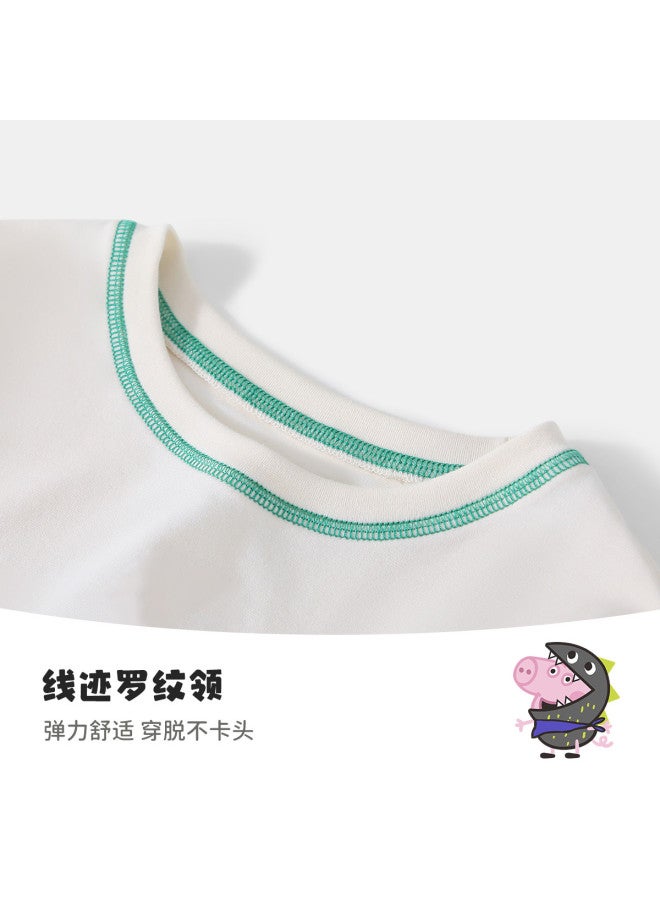 Peppa Pig spring Boys' Cotton Breathable Long Sleeve Pullover T-shirt Cartoon Casual Baby Tee - Image 4