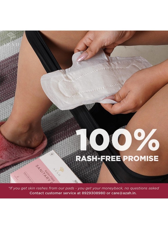 AZAH Azah Rash free Sanitary pads + Ultra soft panty liners | Sanitary combo pack for women | Pack of 20 Regular + 10 XL (with disposable bags) organic cotton pads and 40 liners | Made Safe Certified - Image 2