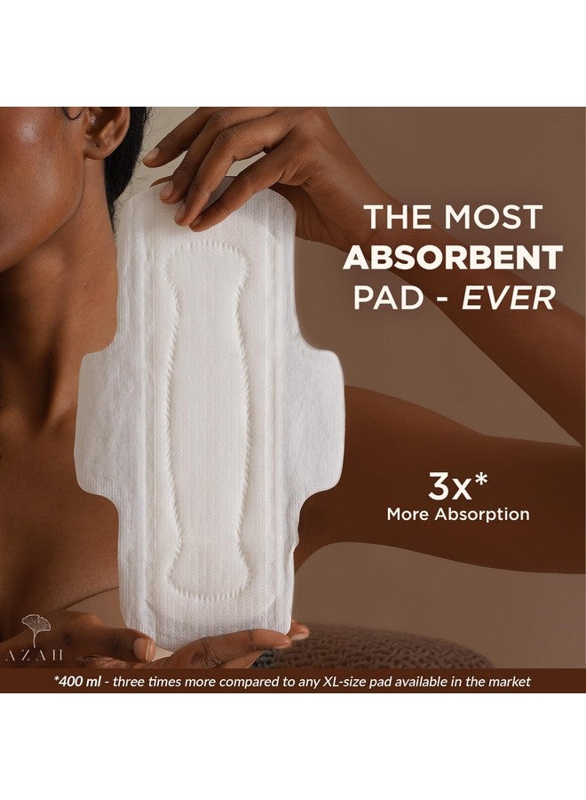 AZAH Azah Rash free Sanitary pads + Ultra soft panty liners | Sanitary combo pack for women | Pack of 20 Regular + 10 XL (with disposable bags) organic cotton pads and 40 liners | Made Safe Certified - Image 3