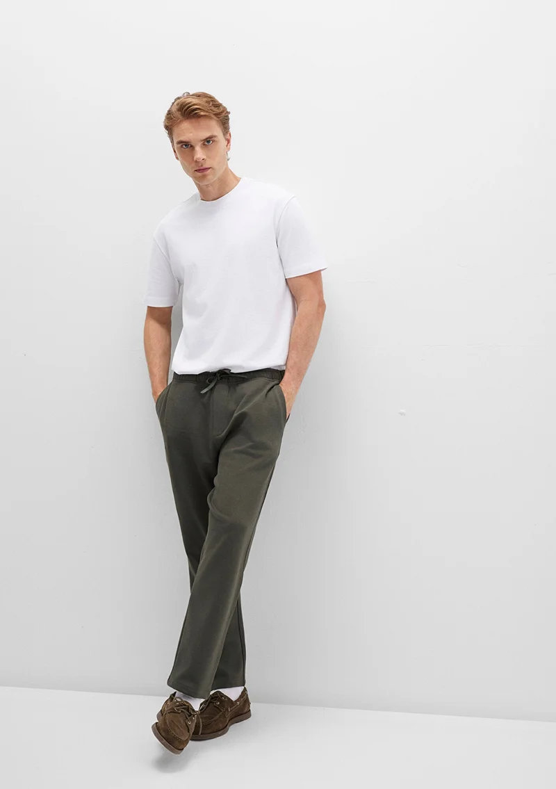 Mavi Green Jersey Trousers