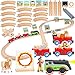 Orbrium Wooden Train Set Magnetic Battery Operated Train Car with Wooden Tracks Electric Lighted Train Sound Track Safari Circus Animal Compatible Thomas Brio for Grandkids Kids Toddlers - Image 4