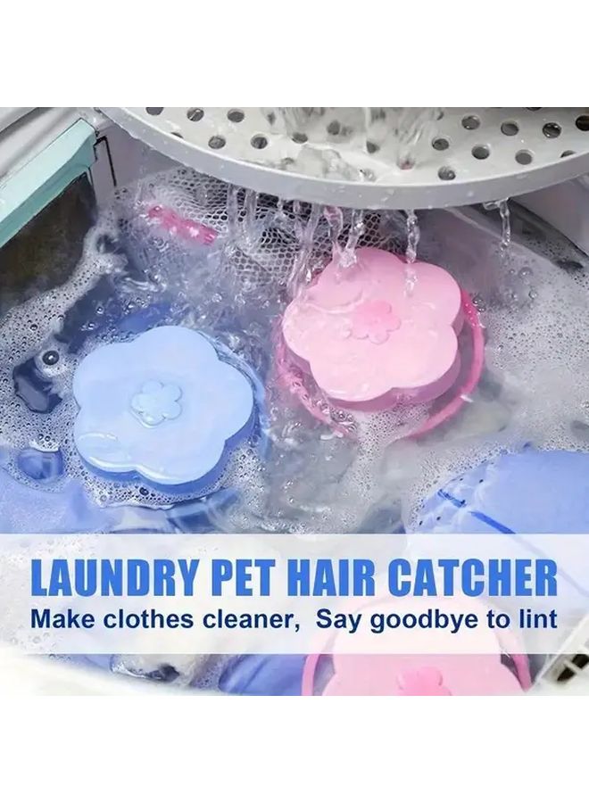 4pcs Random Color Laundry Pet Hair Catcher Balls Floating Mesh Bags Remove Hair Lint - Image 1