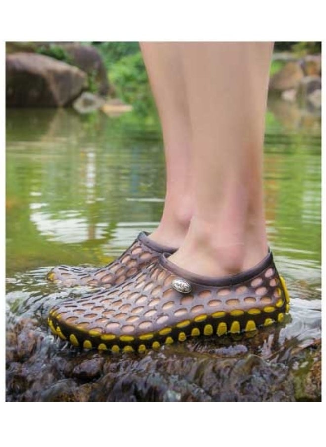 NIBEMINENT Summer Massage Base Sandals Non-Slip Beach Shoes Couple Hole Shoes Breathable Garden Slippers  Adults  - Image 3
