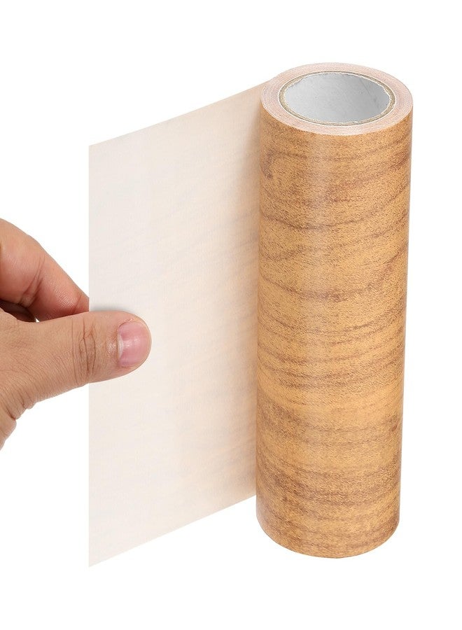 PATIKIL Wood Grain Repair Tape 5" X30', Self Adhesive Realistic Textured Repair Tape Patch with Scraper for Floor Door Table Cabinets Desk, Maple Grain Wheat - Image 4