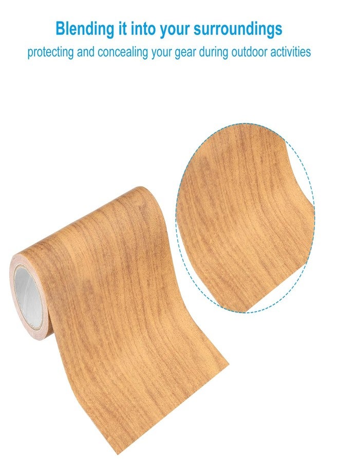 PATIKIL Wood Grain Repair Tape 5" X30', Self Adhesive Realistic Textured Repair Tape Patch with Scraper for Floor Door Table Cabinets Desk, Maple Grain Wheat - Image 3