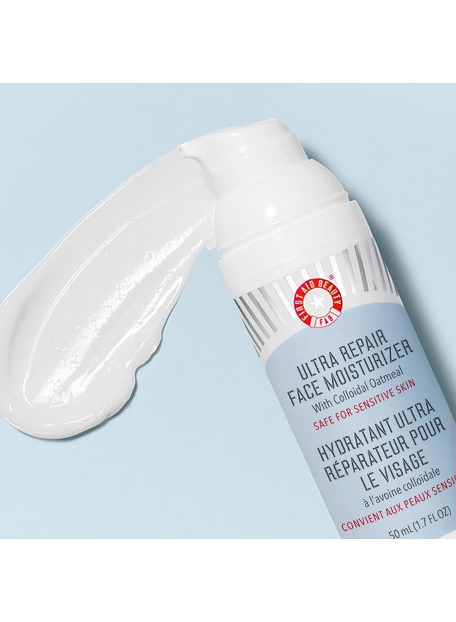 فيرست إيد بيوتي - مرطب للوجه لإصلاح فائق، دقيق الشوفان الغروي المهدئ للوجه، تركيبة خفيفة الوزن غير كوميدوغينيك تساعد على تنعيم البشرة مع السيراميد وزبدة الشيا، 1.7 أونصة - Image 3