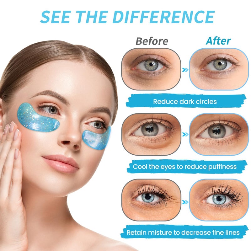 Onespring Eye Masks, Under Eye Patches for Puffiness, Retinol Collagen Eye Gel Pads, Reduce Wrinkles, Eye Bags & Dark circles - Face Mask Skincare, Anti Aging & Moisturizer, 24 Pairs - Image 2