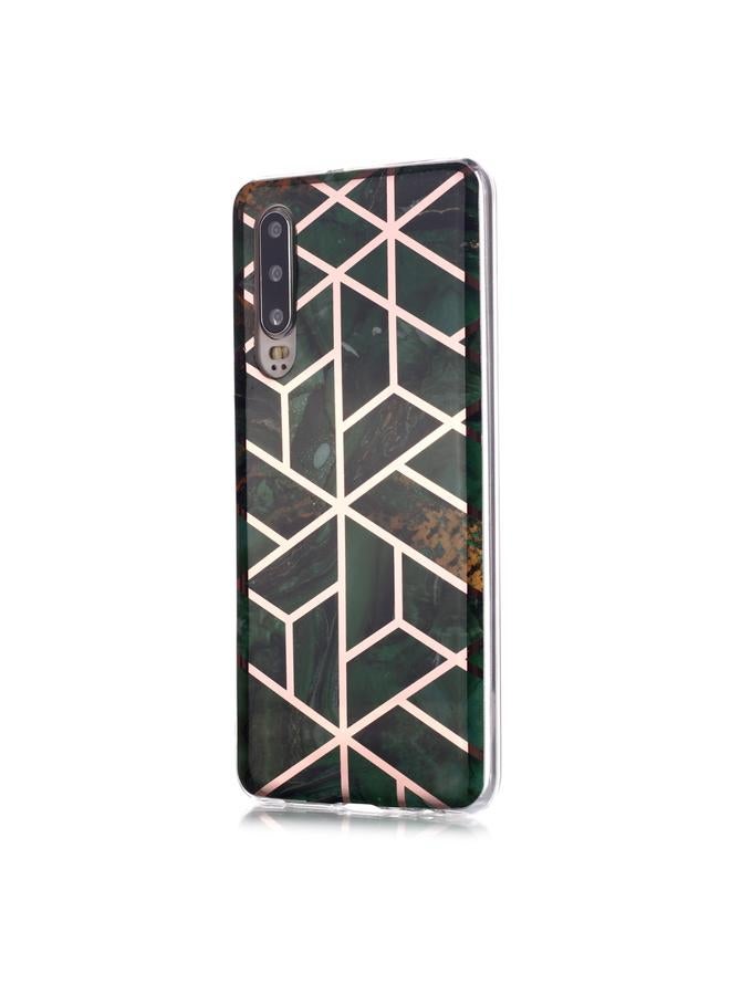 اس-توب جراب لهاتف Huawei P30 بنمط رخامي مطلي بالبلاستيك الحراري الناعم - Image 2