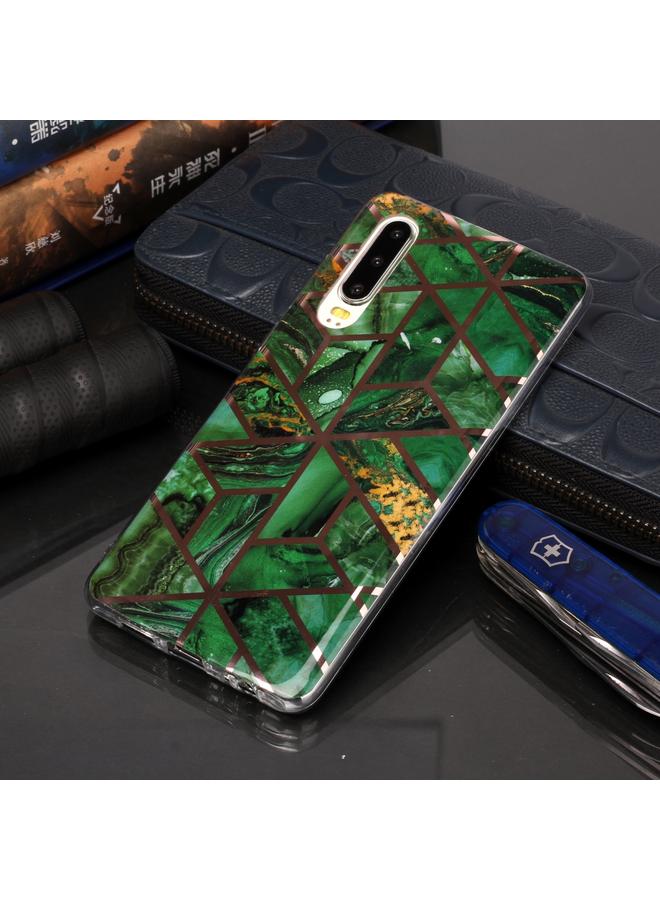 اس-توب جراب لهاتف Huawei P30 بنمط رخامي مطلي بالبلاستيك الحراري الناعم - Image 5