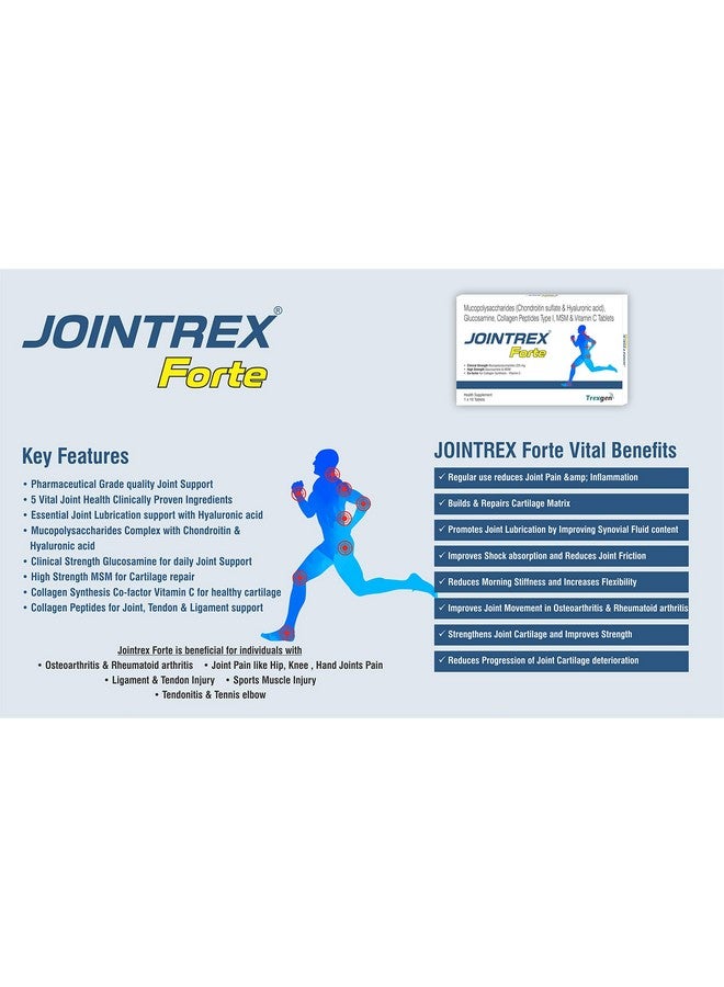 Trexgen Jointrex ® Forte Joint and Cartilage Complex with Mucopolysaccharides 225 Mg, High Strength Glucosamine 750 mg, MSM 250 mg, Collagen Type 40 mg and Vitamin C (30x2 Box=60 Tablets) - Image 5