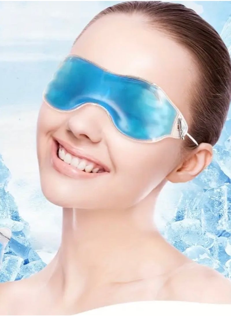 CleanWave - The Pure Effect Reusable Cold Eye Mask – Hot & Cold Gel Therapy for Puffy Eyes, Dark Circles, Eye Strain, Redness, Swelling & Post-Surgery Recovery – Cooling Gel Mask for Eye Comfort (Blue)  - Image 1