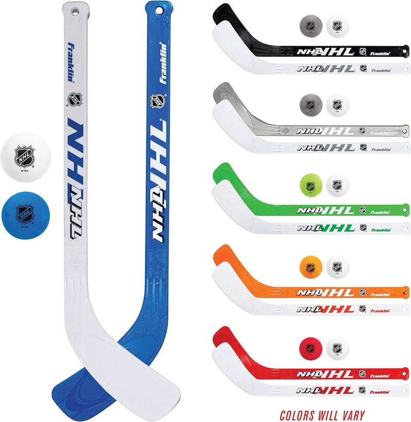 Franklin Sports NHL Mini Hockey Stick and Ball Set - Kids Indoor Knee Hockey Game Set - Includes 2 Mini Sticks and 2 Foam Balls - Image 2