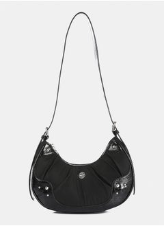 DejaVu One Main Compartment Boat Shoulder Bag - Black  - Image 1