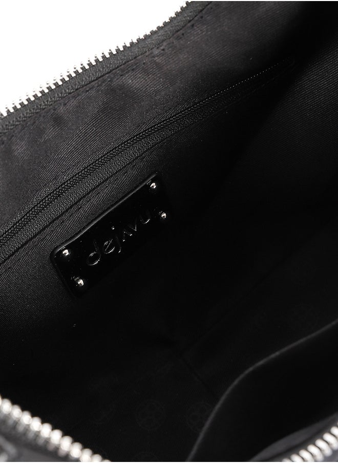 DejaVu One Main Compartment Boat Shoulder Bag - Black  - Image 5