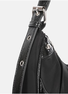 DejaVu One Main Compartment Boat Shoulder Bag - Black  - Image 4
