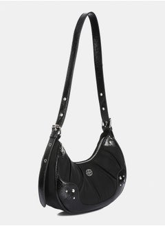 DejaVu One Main Compartment Boat Shoulder Bag - Black  - Image 2