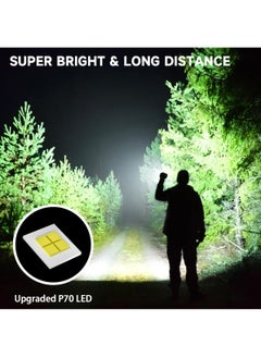 Genzy Rechargeable Flashlights High Lumens, 990000LM Powerful Tactical Flashlights, 5 Modes LED Flashlight Adjustable, Brightest Flashlight Waterproof, Handheld Flash Light for Emergencies, Camping, Hiking  - Image 2