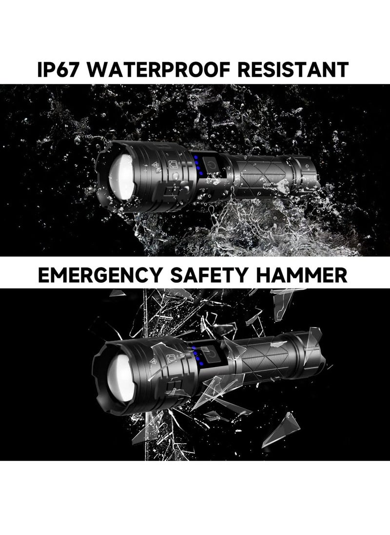 Genzy - Rechargeable Flashlights High Lumens, 990000LM Powerful Tactical Flashlights, 5 Modes LED Flashlight Adjustable, Brightest Flashlight Waterproof, Handheld Flash Light for Emergencies, Camping, Hiking - Image 1