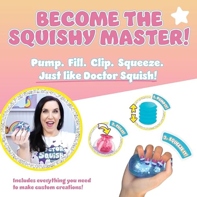 Doctor Squish صانع سكووشي الصغير | مجموعة صنع سكووشي افعلها بنفسك للأطفال من عمر 5 سنوات وما فوق | اصنع سكووشياتك الخاصة باستخدام بالونات TPR | لعبة صانع سهلة - Image 4