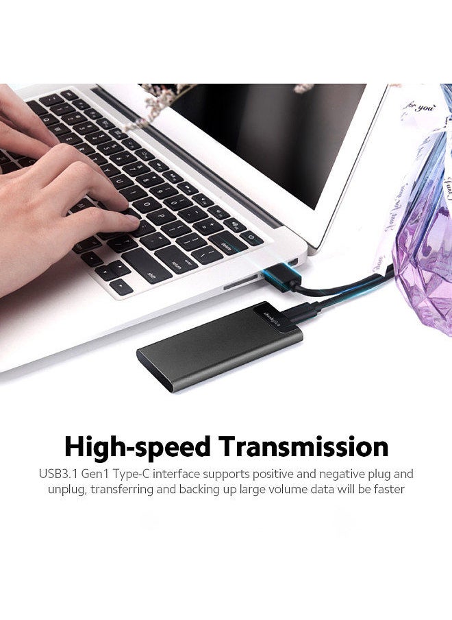 Thinkplus US203 2TB Mobile Solid State Drive USB3.1 Gen1 Type-C Portable SSD High-speed Transmission Aluminum Alloy Shell