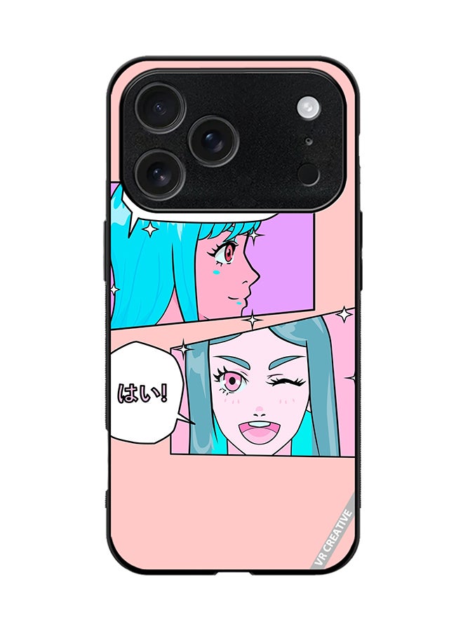 VR CREATIVE Protective Case Cover For Apple iPhone 17 Pro Cute Pastel Collage With Manga Comics Frames With Anime Characters Design Multicolour