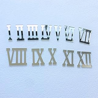 NUORUI NUO RUI 12 Pcs Roman Mirrored Acrylic Numerals for a Wall Clock (Mirror Silver)  - Image 1