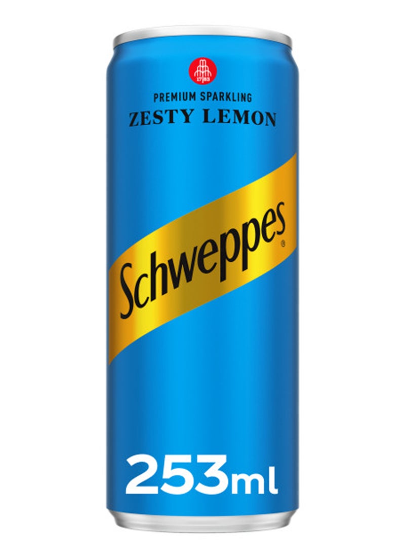 Schweppes Zesty Lemon Carbonated Drink Can - Image 1