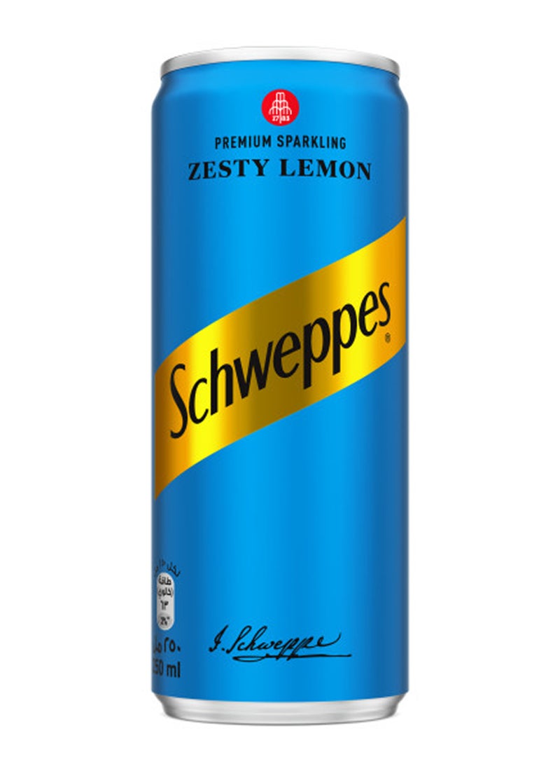 Schweppes Zesty Lemon Carbonated Drink Can - Image 2