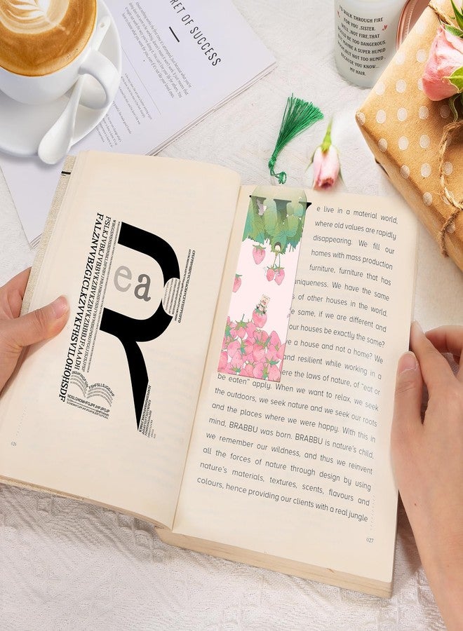 مجموعة فواصل كتب أكريليك شفافة، 30 قطعة مع 30 شرابة ملونة بعشرة ألوان، فواصل كتب مستطيلة ونصف دائرية شفافة لأعمال يدوية وهدايا معلقة - Image 5