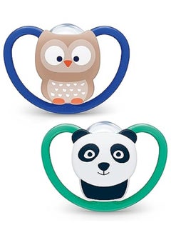 NUK Nuk Silicone Soother Owl Green Panda(2 Pcs)  - Image 2