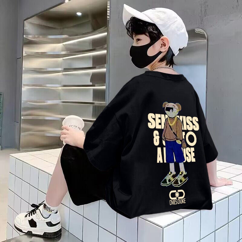 Children'S Wear Boy'S Short-Sleeved T-Shirt Summer Children'S Breathable Summer Wear Boy'S Big Boy'S Half-Sleeved Cotton Loose New Fashion - Image 5