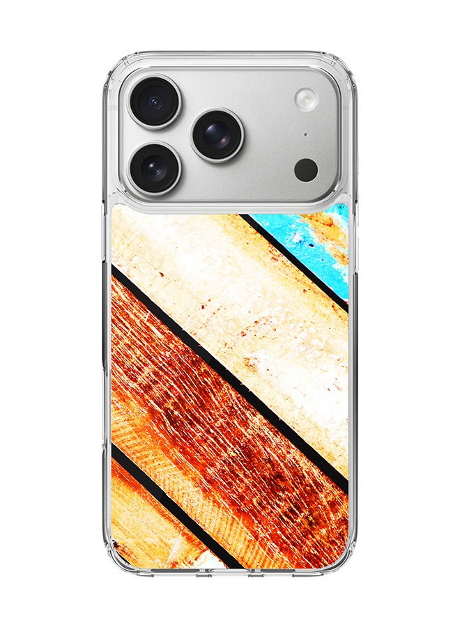 Stylizedd Classic Clear MagSafe Case for iPhone 17 Pro , Hybrid Soft Case Flexible Edges Anti Drop TPU PC Gel Thin Transparent Cover [ Designed for iPhone 17 Pro ] - Wooden Pier Full Print