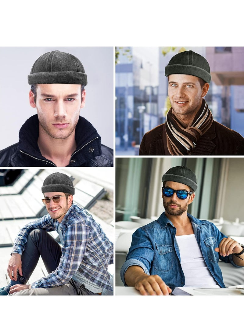 أوزيغالور 2 عبوة قبعات بدون حواف قابلة للتعديل بدون قناع للرجال، قبعات بدون قناع كاجوال بدون قناع - Image 5