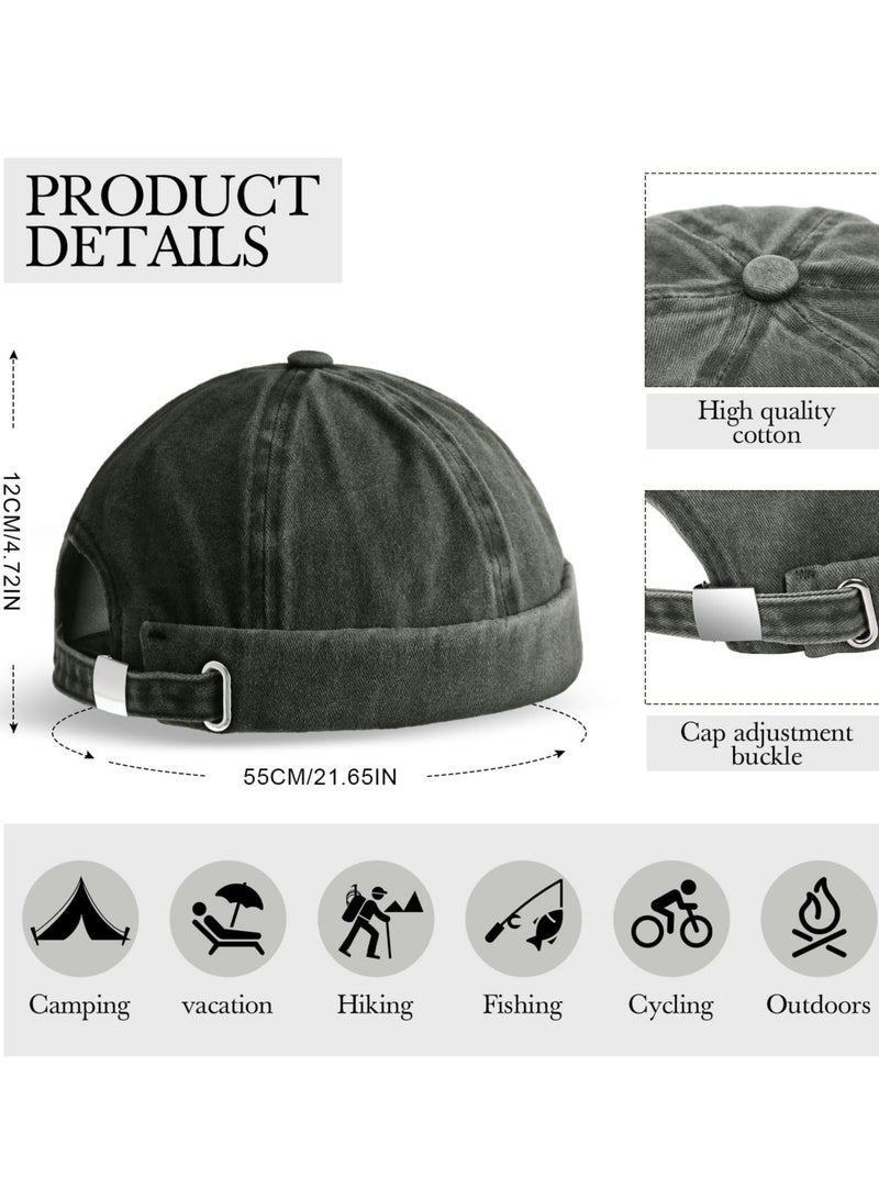 أوزيغالور 2 عبوة قبعات بدون حواف قابلة للتعديل بدون قناع للرجال، قبعات بدون قناع كاجوال بدون قناع - Image 2