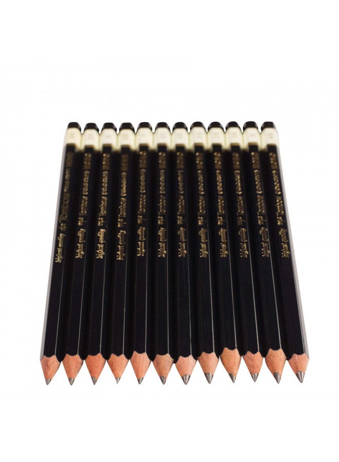 Tombow طقم أقلام الرسم تومبو 51523 مونو، درجات متنوعة، 12 قطعة. طقم أقلام جرافيت بجودة احترافية مع ممحاة ومبراة - Image 3