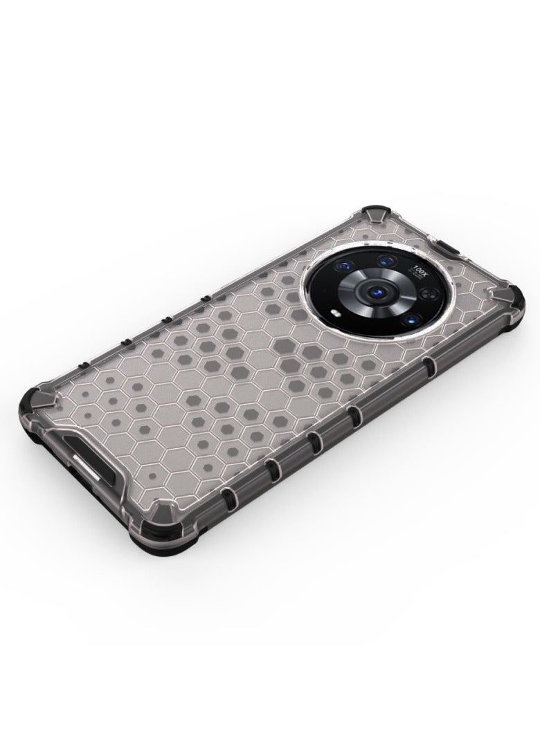 For Honor Magic 3 Pro Shockproof HoneyComb Back Cover , Defender Corners and Semi Transparent Back Compatible With Honor Magic 3 Pro (6.76'') (Semi-Transparent) - Image 3